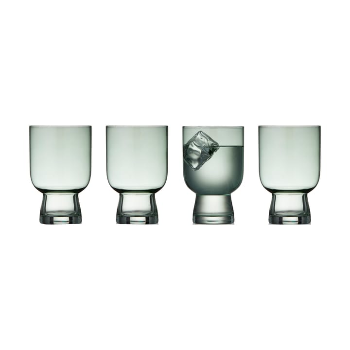 Sorrento vannglass 30 cl 4-pk, Grønn Lyngby Glas