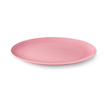 Rhombe ovalt serveringsfat 21,5 x 28,5 cm - Rosa - Lyngby Porcelæn