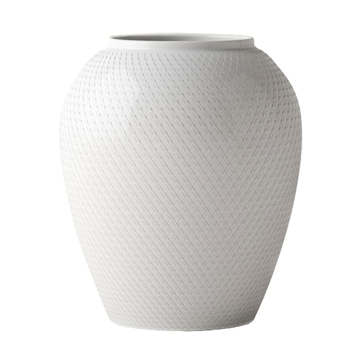 Rhombe vase Ø 21,5 cm - Hvit - Lyngby Porcelæn