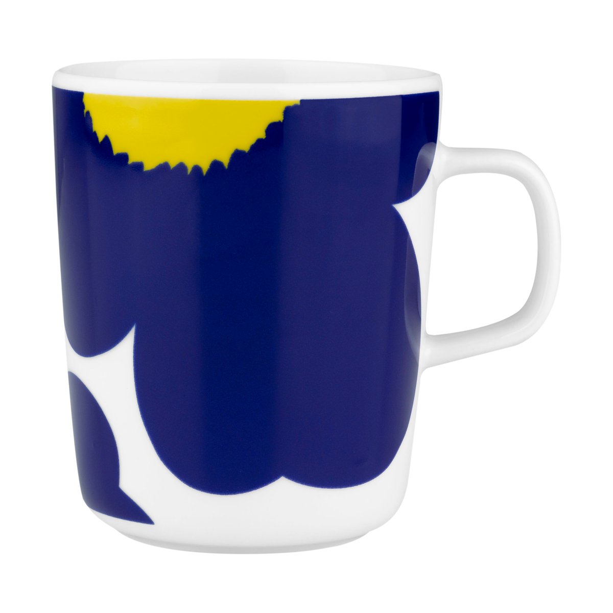 Marimekko Iso Unikko kopp 25 cl white-d. blue-yellow