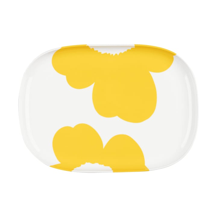 Iso Unikko serveringsfat 25x36 cm, White-spring yellow Marimekko