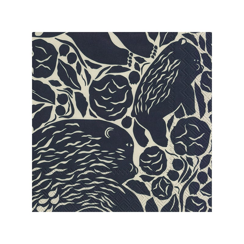 Marimekko Karhuemo serviett 20-pakning Linen-Black