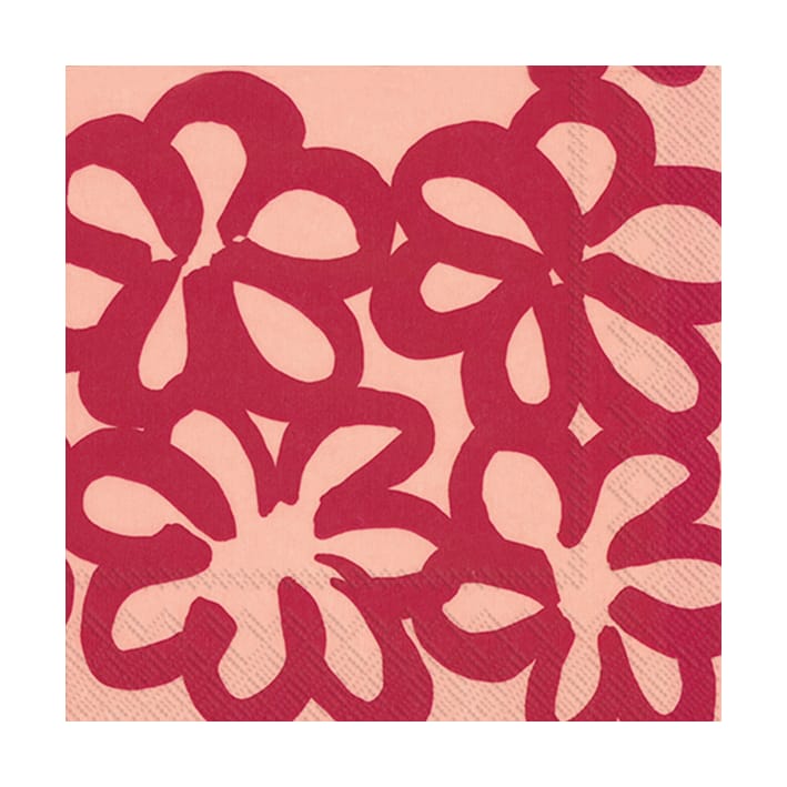 Kjempeblomst serviett 33x33 cm 20-pack - Rose - Marimekko