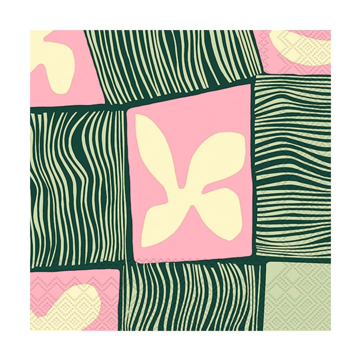 Korkeuksissa servietter 33x33 cm 20-pk - Rose-Green - Marimekko