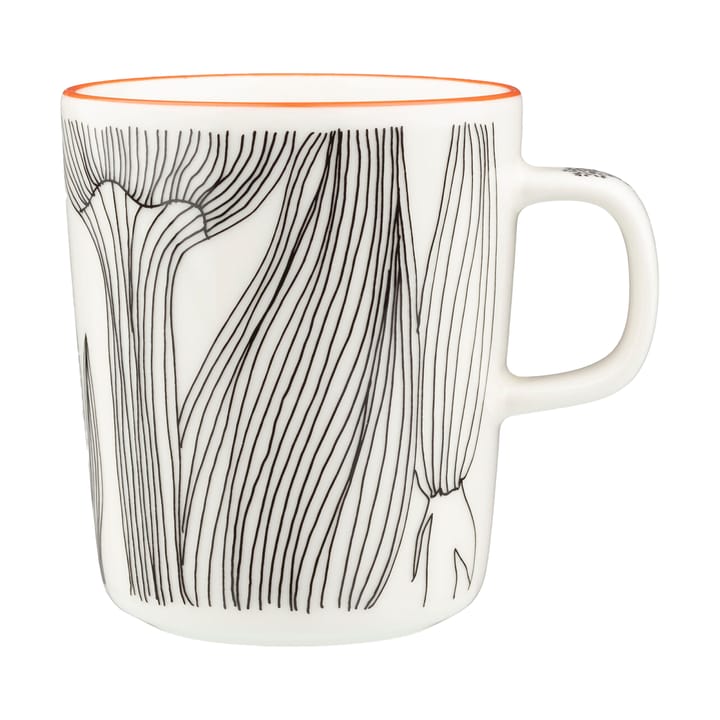 Kukat Puhkeavat kopp 25 cl - White-black-orange - Marimekko