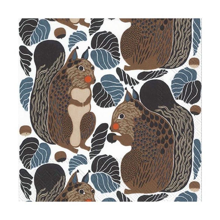 Kurre servietter 33x33 cm 20-pk, Black-brown Marimekko