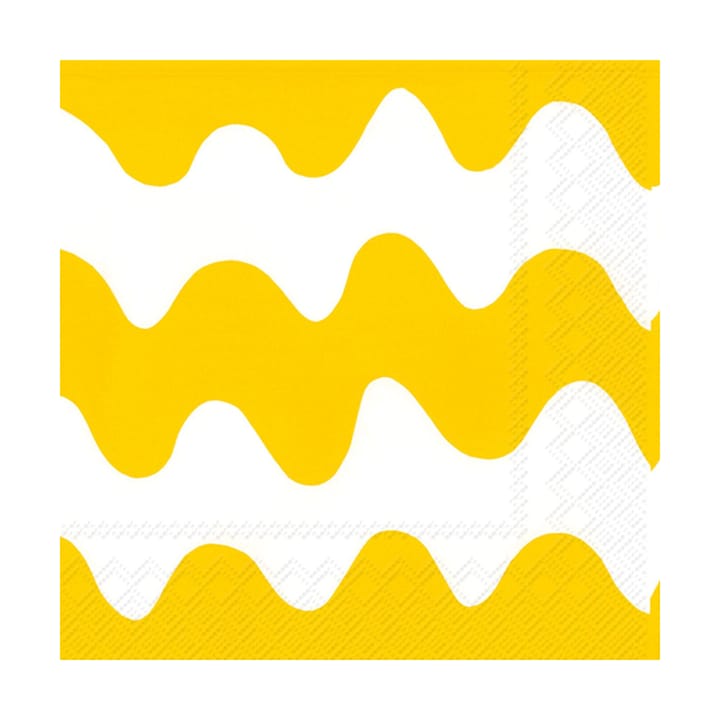 Lokki servietter 33x33 cm 20-pk - Light yellow - Marimekko