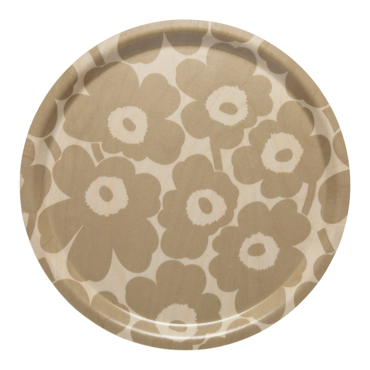 Marimekko Mini Unikko serveringsbrikke Lysebrun-beige