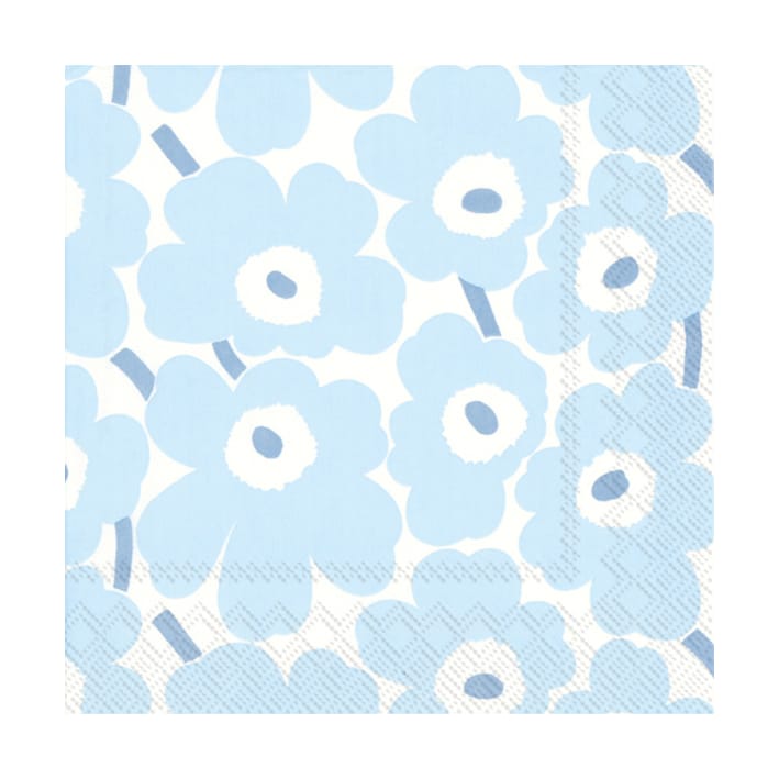 Mini Unikko servietter 20-pk, Light Blue Marimekko