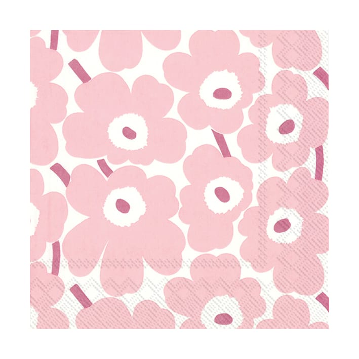 Mini Unikko servietter 20-pk - Light Rose - Marimekko