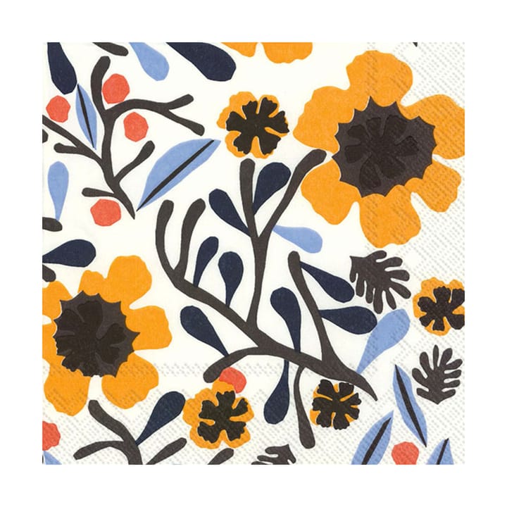 Mykerö servietter 33x33 cm 20-pk - White-yellow - Marimekko