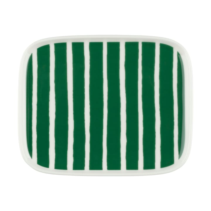 Oiva Piccolo tallerken 12x15 cm, White-green Marimekko