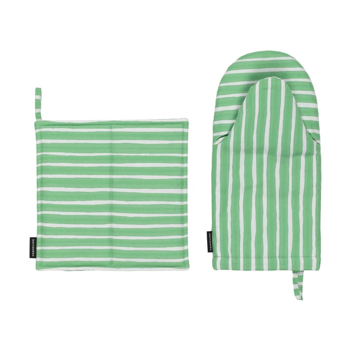 Piccolo gryteklut + grytevott 2 deler, Light grey-spring green Marimekko