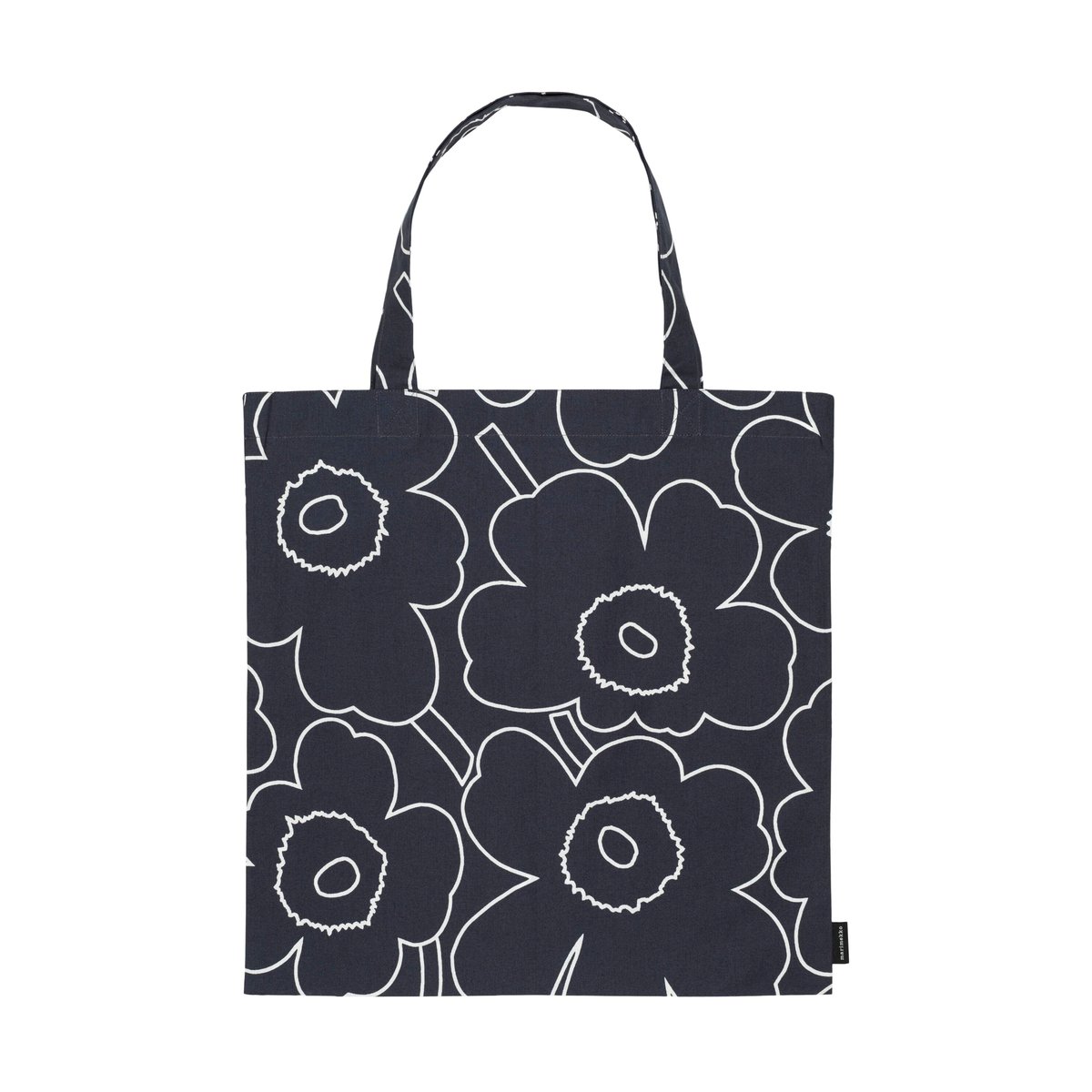 Marimekko Pieni Piirto Unikko veske 44×43 cm Black-white