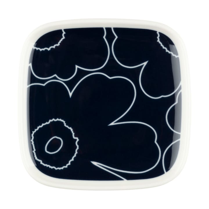 Piirto Unikko asjett 10x10 cm, White-dark blue Marimekko