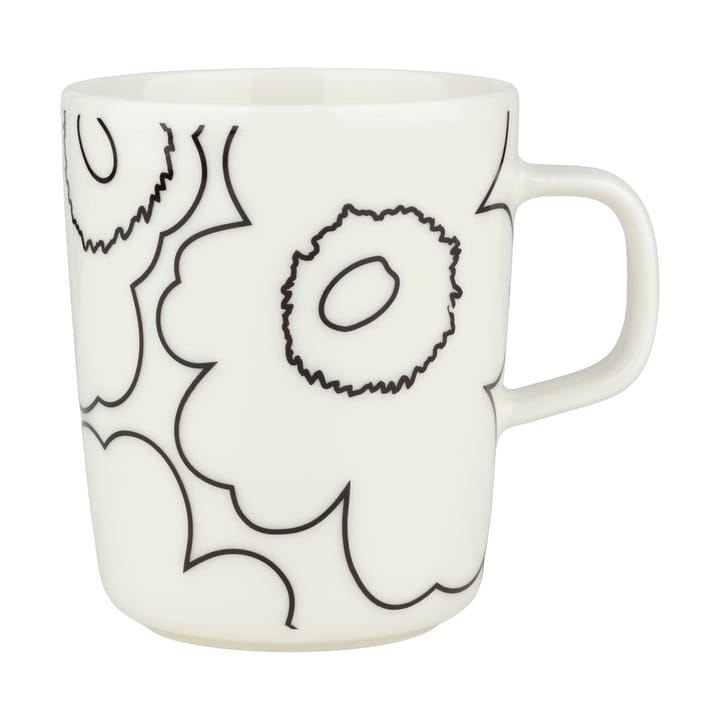 Piirto Unikko krus 2,5 dl, White-black Marimekko