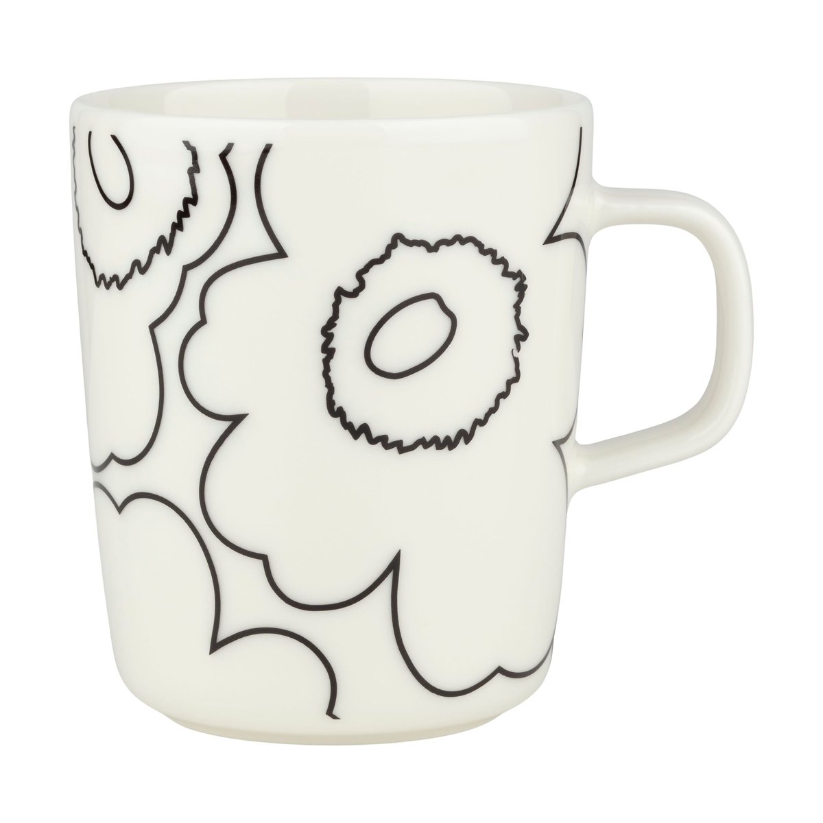 Marimekko Piirto Unikko krus 2,5 dl White-black