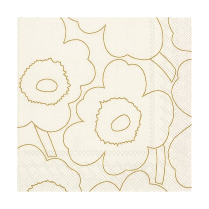 Piirto Unikko servietter 33x33 cm 20-pk - Gold - Marimekko