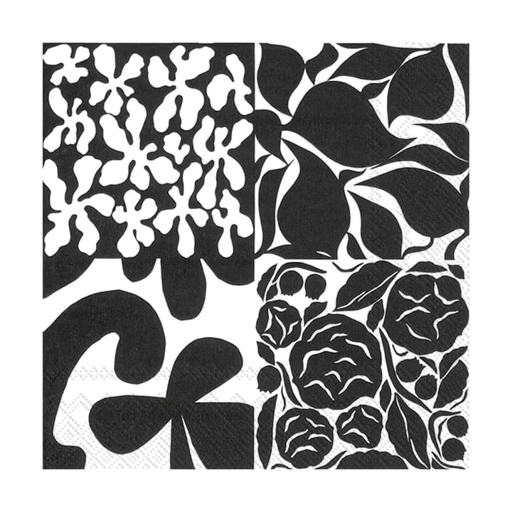 Ruudut servietter 33x33 cm 20-pk, Black Marimekko