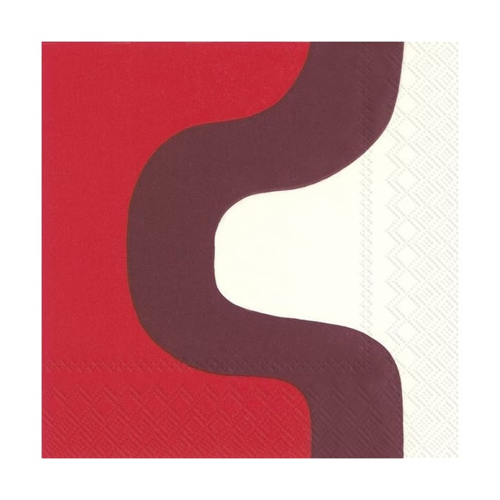 Seireeni servietter 33x33 cm 20-pk - Dark red - Marimekko