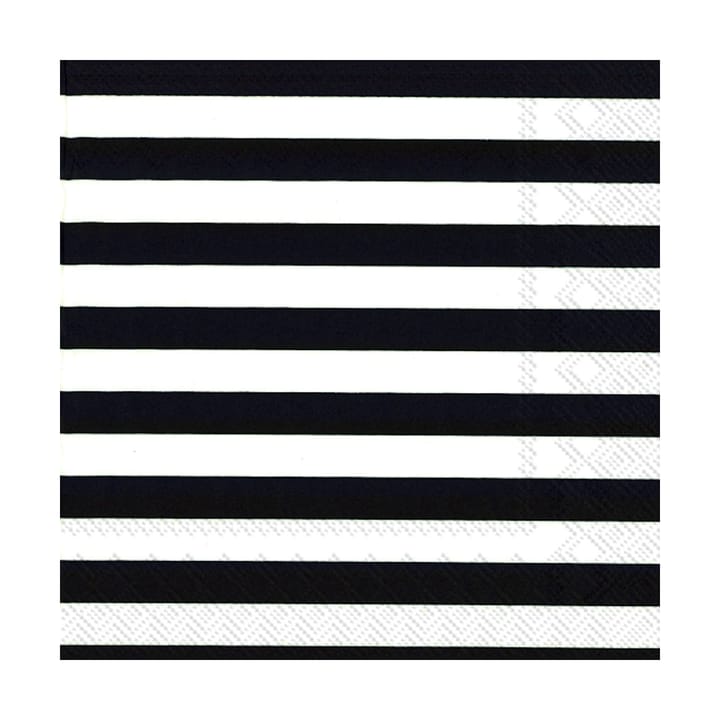 Tasaraita servietter 33x33 cm 20-pk, Black Marimekko