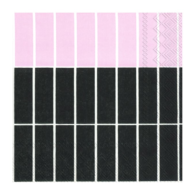 Marimekko Tiiliskivi Raita servietter 20-pk Black rose