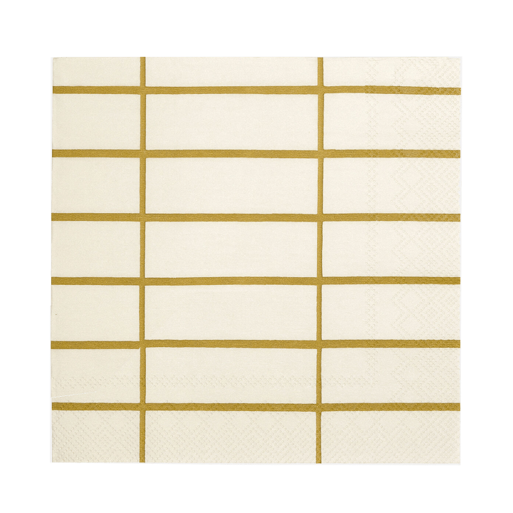 Tiiliskivi servietter 33x33 cm 20-pk - Linen-ochre - Marimekko