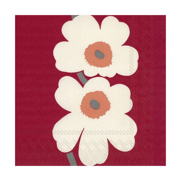 Unikko 60-årsjubileum servietter 33x33 cm 20-pk, Red Marimekko