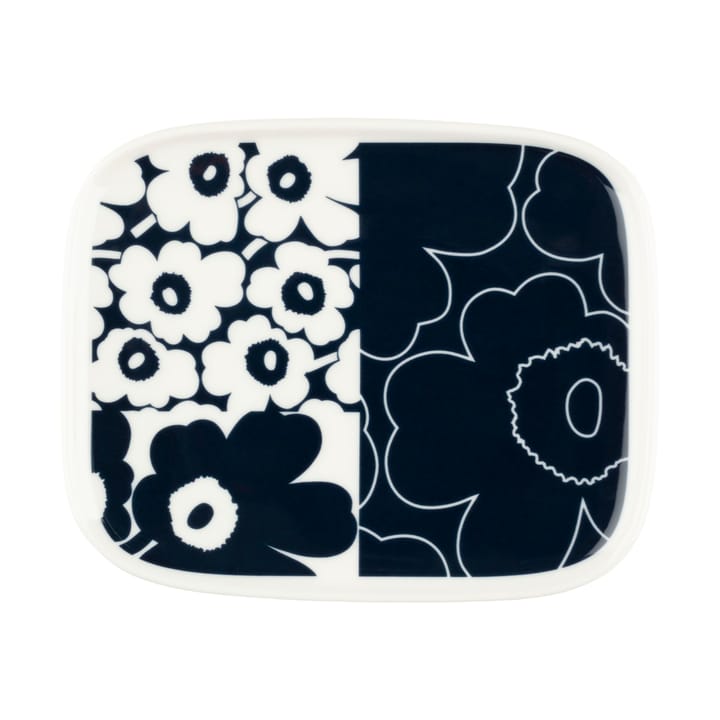 Unikko Kollaasi fat 12x15 cm, White-dark blue Marimekko