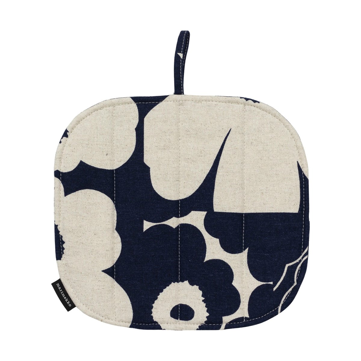 Marimekko Unikko kollaasi gryteklut 21,5×21,5 cm Lin-dark navy