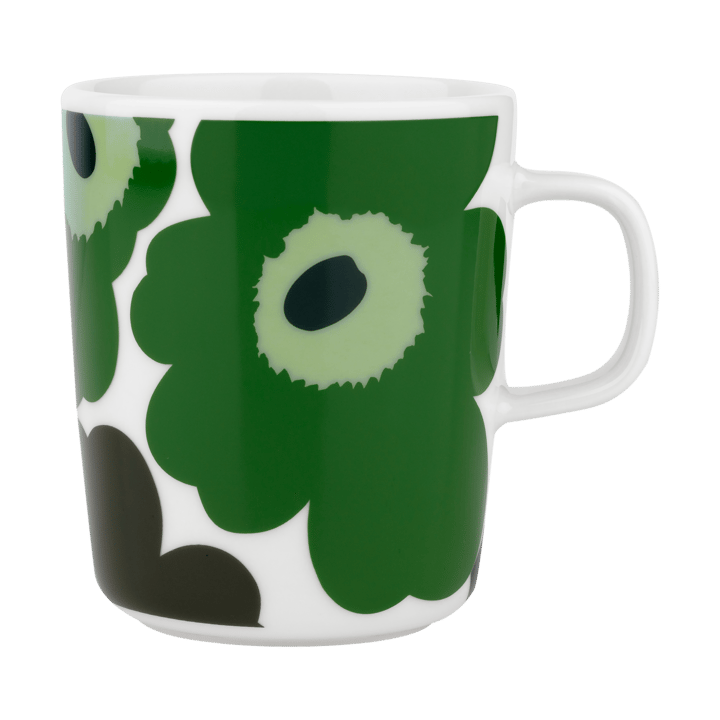 Unikko kopp 25 cl, White-green-d. green Marimekko