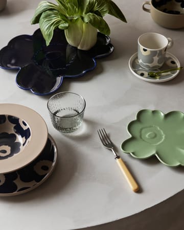 Unikko skål med håndtak 5 dl - Terra-dark blue - Marimekko