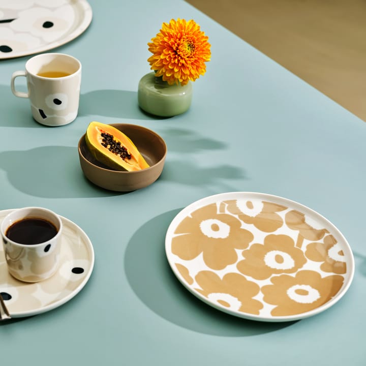 Unikko tallerken beige-hvit, Ø25 cm Marimekko