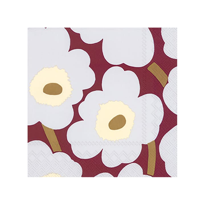 Unniko serviett 33x33 cm 20-pack - Bordeaux - Marimekko