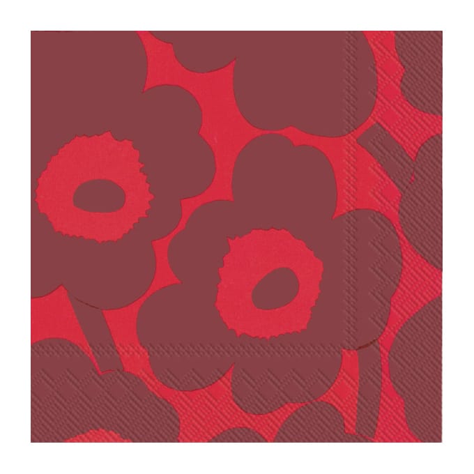 Unniko serviett 33x33 cm 20-pack - Rød-rød - Marimekko