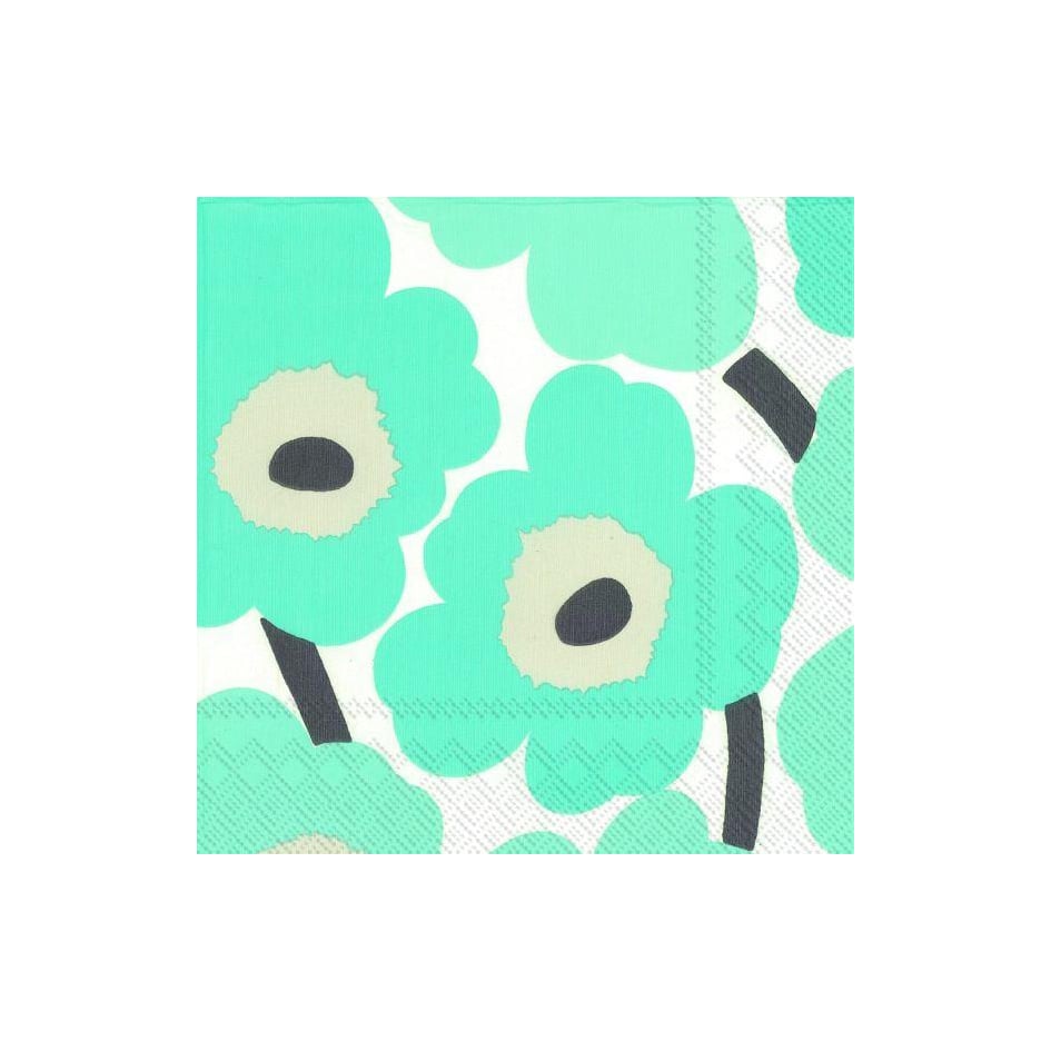 Marimekko Unniko serviett 33×33 cm 20-pack Turkos