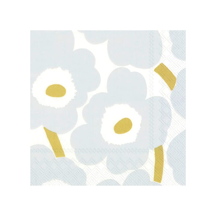 Unniko serviett 33x33 cm 20-pack - White-sølv - Marimekko