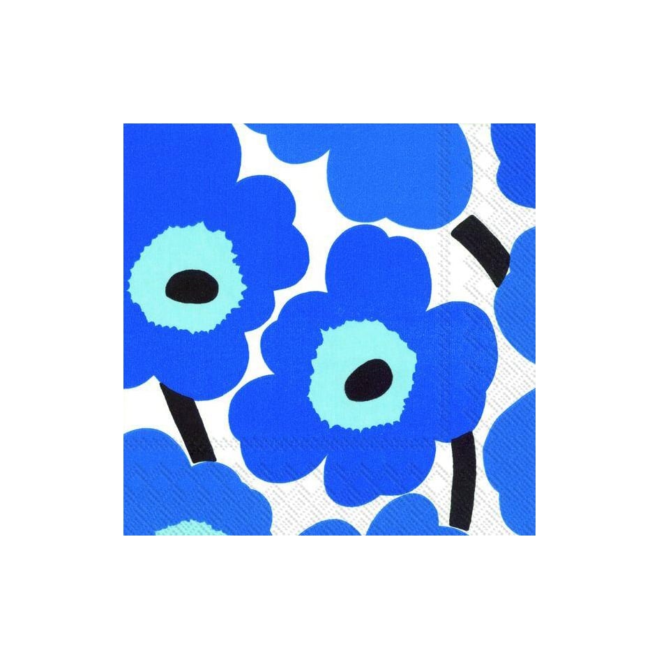 Marimekko Unniko serviett 33×33 cm 20-pakning Blå