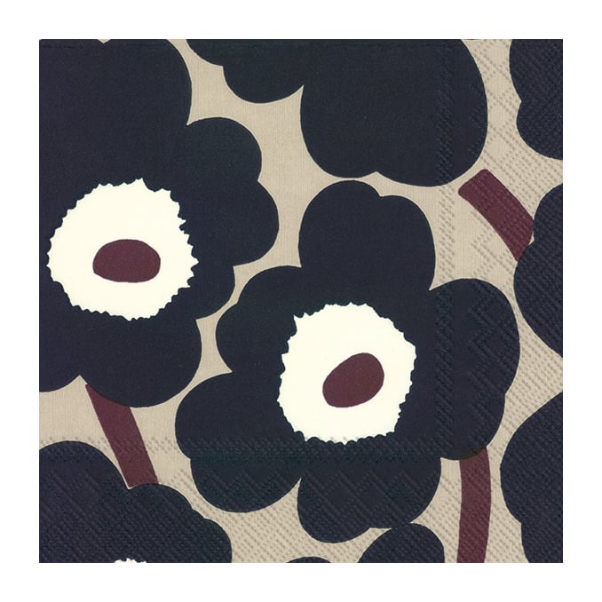 Marimekko Unniko serviett 33×33 cm 20-pakning Blue linen