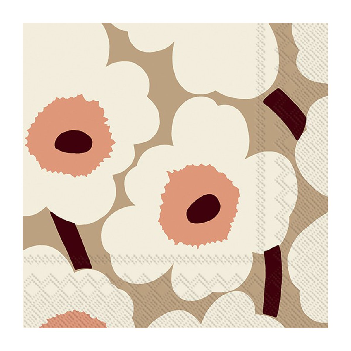 Marimekko Unniko serviett 33×33 cm 20-pakning Cream