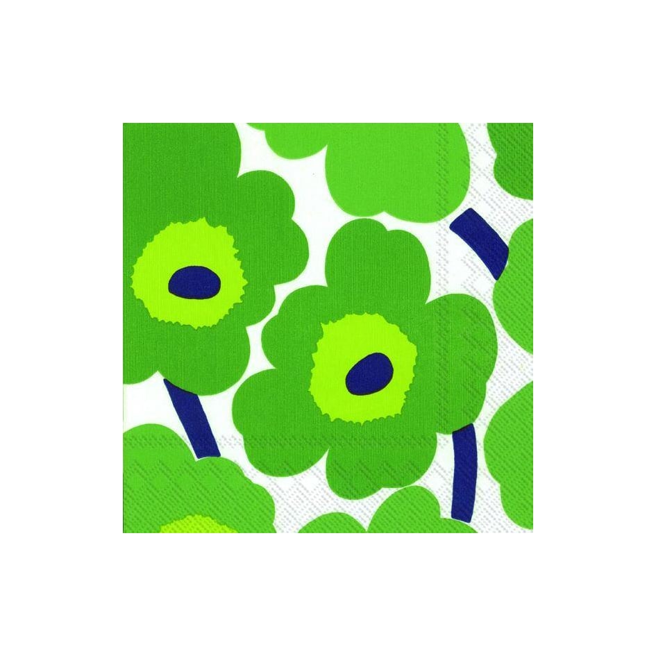 Marimekko Unniko serviett 33×33 cm 20-pakning Grønn