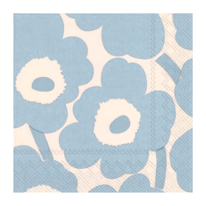 Unniko servietter 33x33 cm 20-pk - Cream light blue - Marimekko