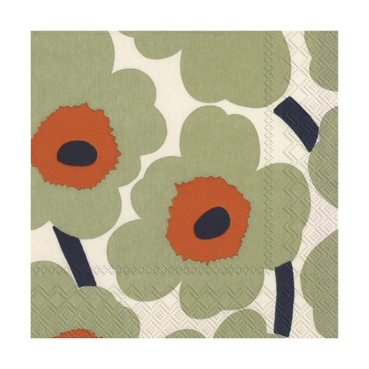 Marimekko Unniko servietter 33×33 cm 20-pk Cream-orange