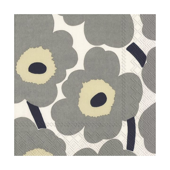 Unniko servietter 33x33 cm 20-pk, Grey-white Marimekko