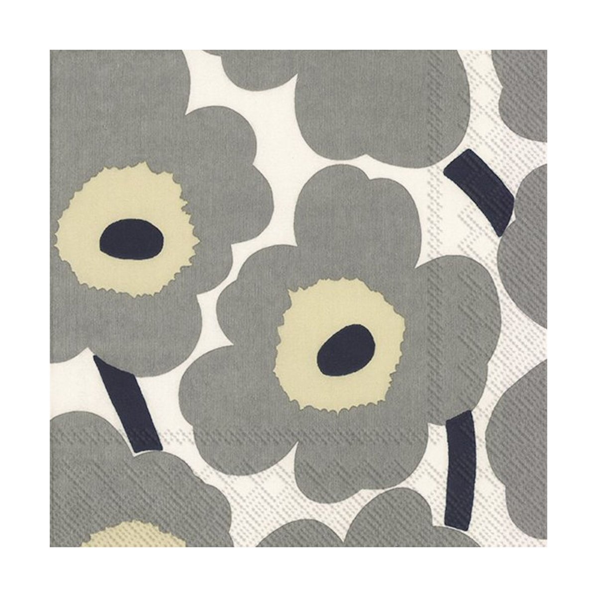 Marimekko Unniko servietter 33×33 cm 20-pk Grey-white