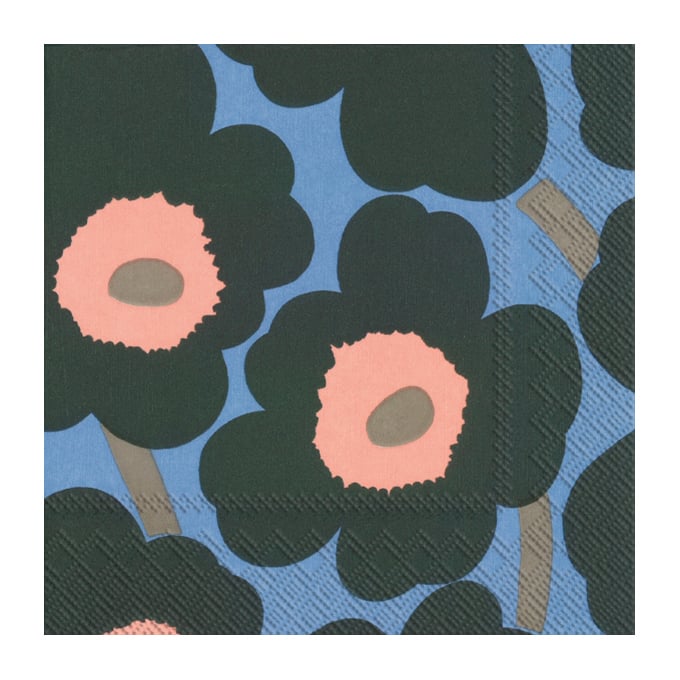 Marimekko Unniko servietter 33×33 cm 20-pk Grønn-blå