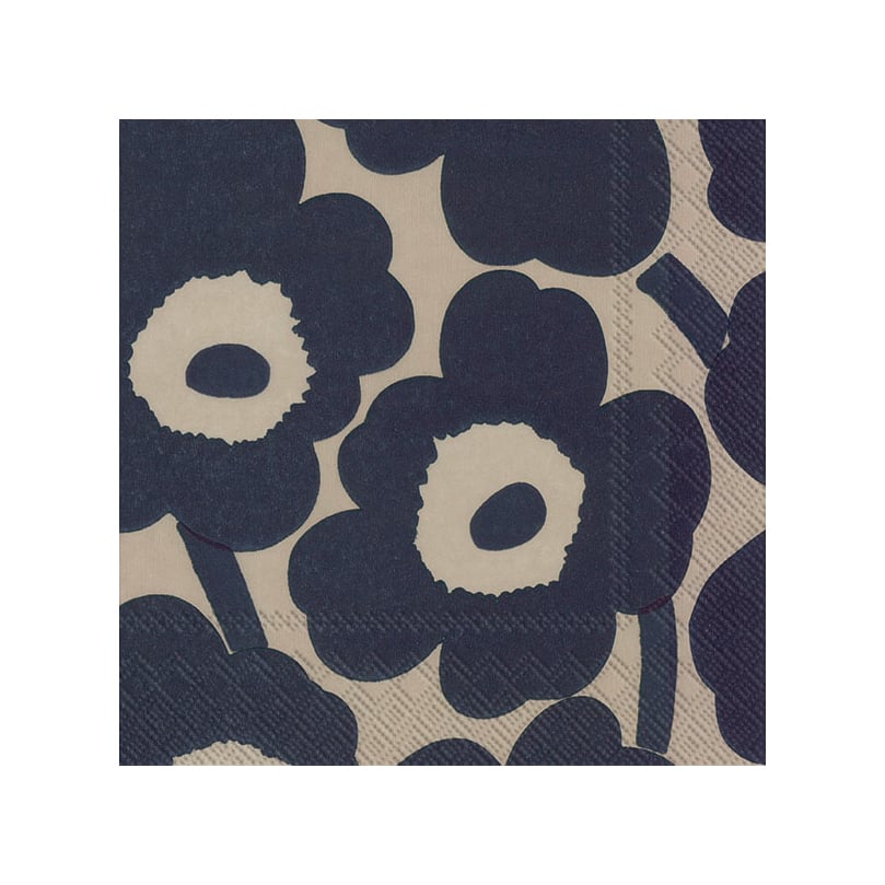 Marimekko Unniko servietter 33×33 cm 20-pk Linen-blue