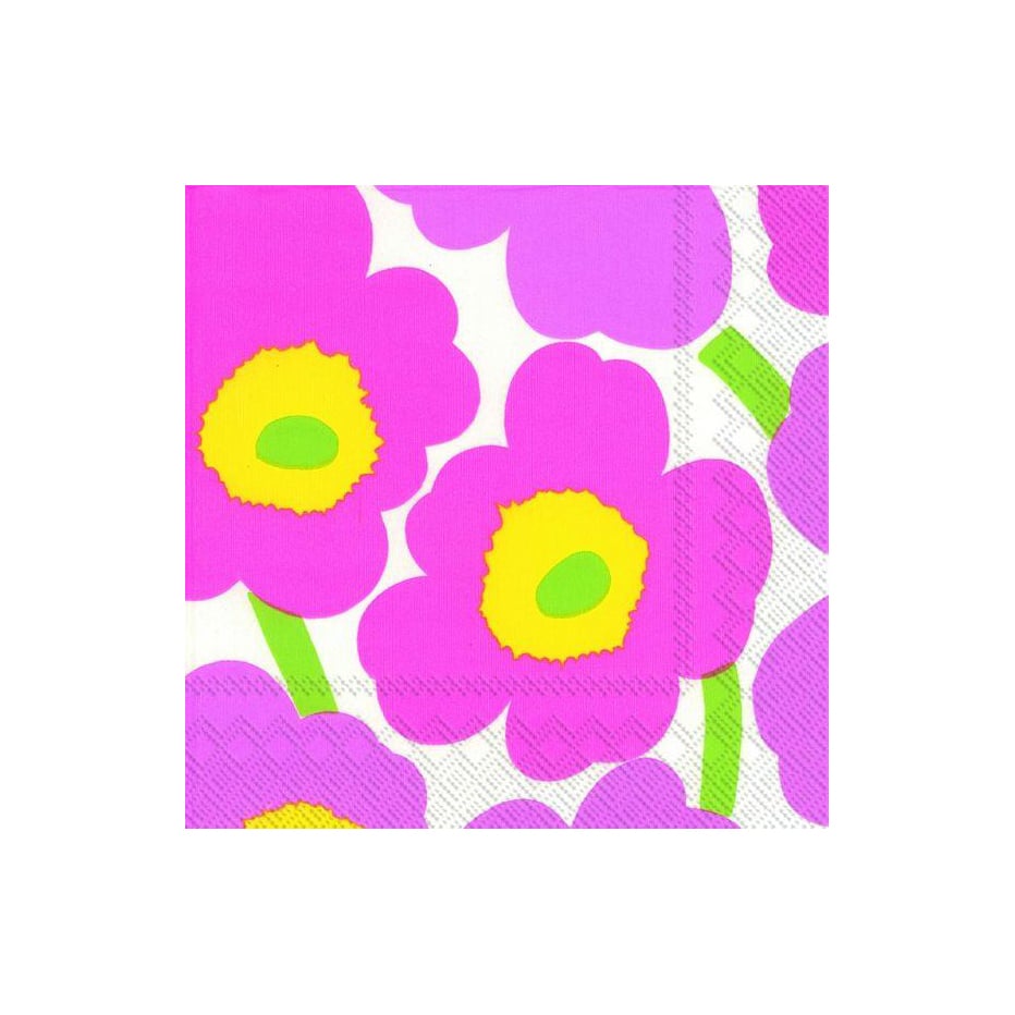 Marimekko Unniko servietter 33×33 cm 20-pk Lyserosa