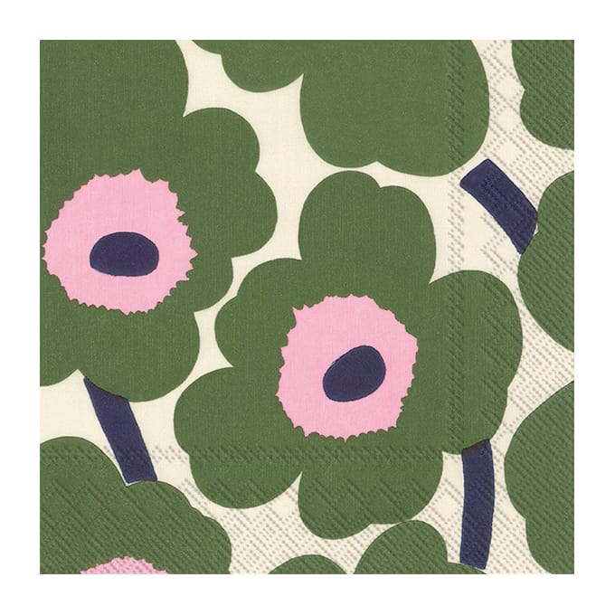 Unniko servietter 33x33 cm 20-pk - Mørkegrønn - Marimekko