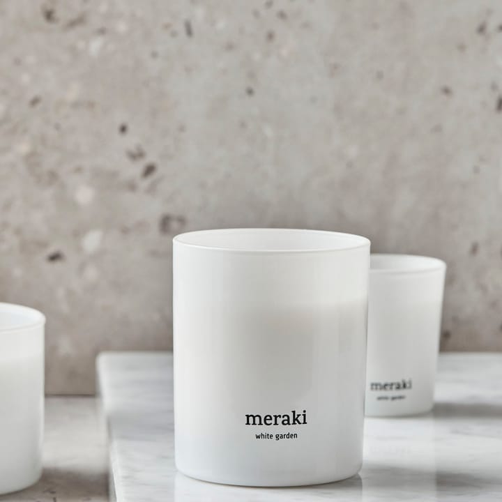 Meraki duftlys, 35 timer, White garden Meraki